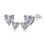 [Tonmkive Jewelry]Double Heart-Shape Classic Princess Style Earrings