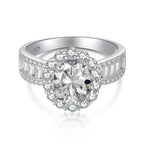 [Tonmkive Jewelry]1.5 Carat Dazzling Charming Oval Cut Banquet Ring