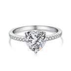 [Tonmkive Jewelry]2.0 Carat Dazzling Lustrous Heart Cut Lover Ring