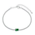 [Tonmkive Jewelry]1.0 Carat Unique Emerald Cut Banquet Bracelet