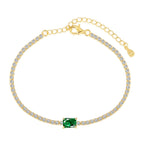 [Tonmkive Jewelry]1.0 Carat Unique Emerald Cut Banquet Bracelet