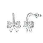 [Tonmkive Jewelry]Exquisite Earrings With Heart-Shaped Bow Design