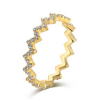 [Tonmkive Jewelry]Delicate Enchanting Wave Shape Daily Ring