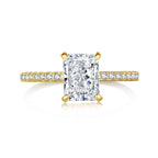 [Tonmkive Jewelry]2.0 Carat Dazzling Sparkling Radiant Cut Party Ring