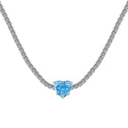 [Tonmkive Jewelry]2.0 Carat Sparkling Tennis Heart Cut Necklace