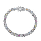 [Tonmkive Jewelry]Dazzling Radiant Multi Cut Daily Bracelet