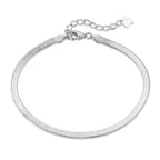 [Tonmkive Jewelry]Flat Snake Bone Chain Blade Necklace