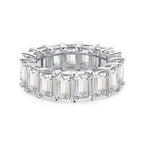 [Tonmkive Jewelry]0.75 Carat Elegant Emerald Cut Tennis Ring